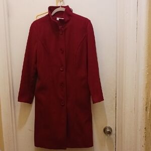 Chic Women's Red Trench Coat